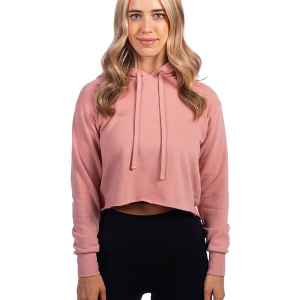 Ladies' Laguna Cropped Pullover Hooded Sweatshirt Thumbnail