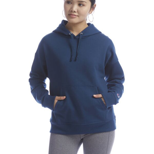 Ladies' PowerBlend Relaxed Hooded Sweatshirt Thumbnail